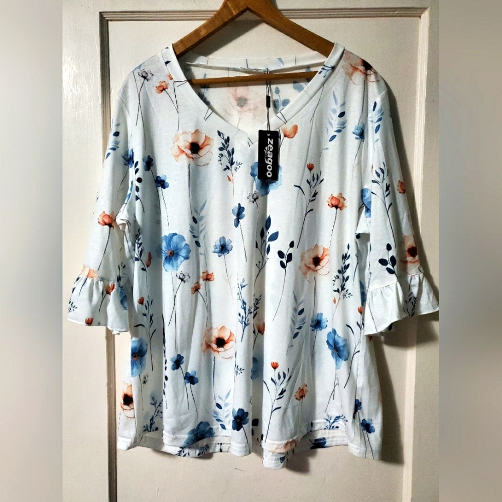 Women's Zeagoo Floral Top 💖🌺🌼🌹